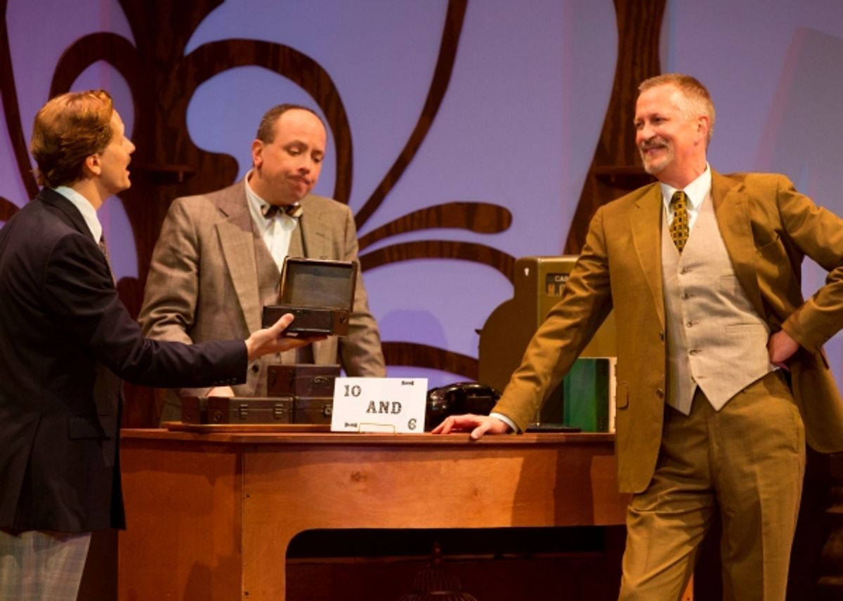 Jamie Koeth* as Georg, Jonathan Kronenberger as Sipos, Matthew Wright* as Maraczek at 