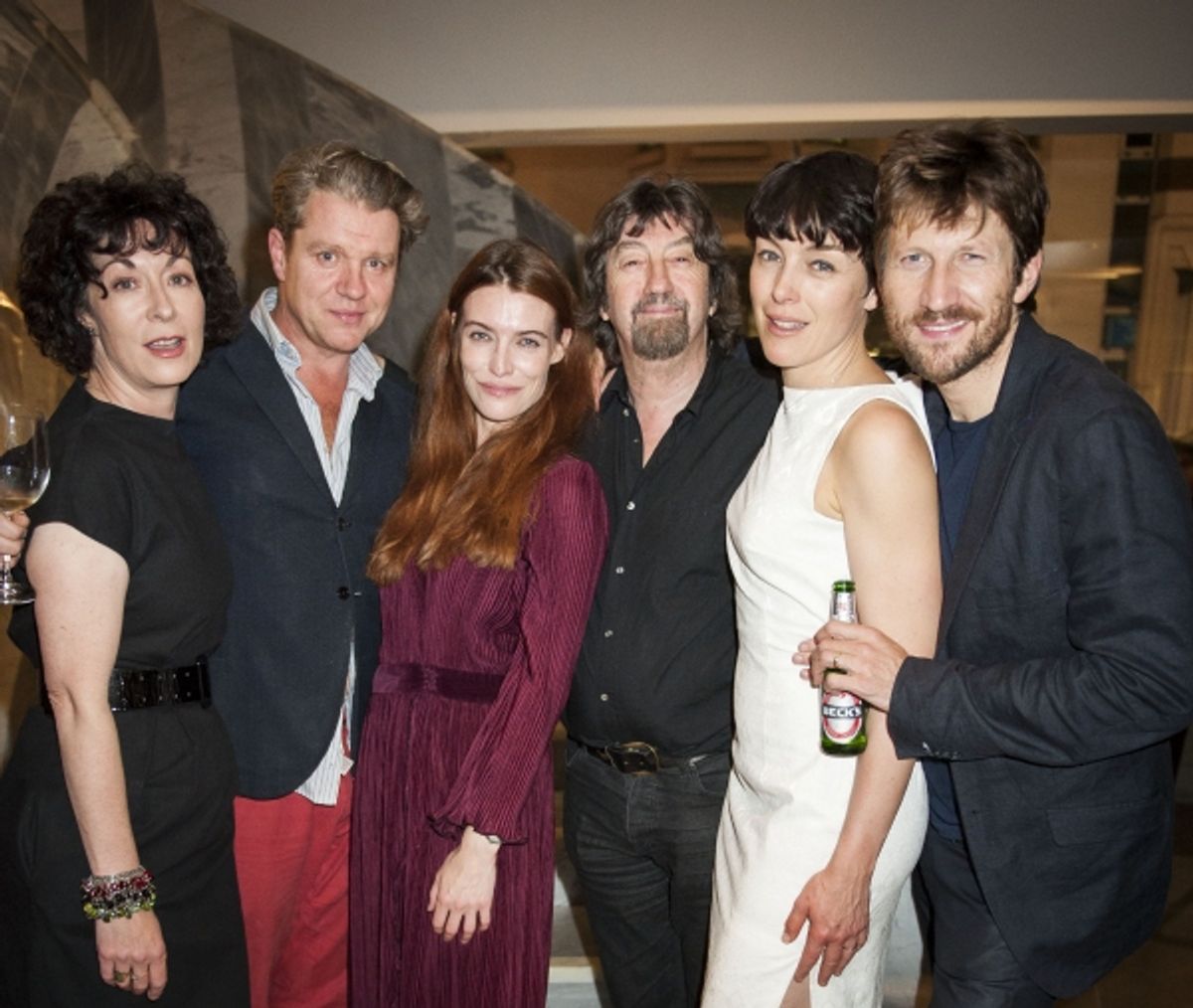 The cast of Scenes from a Marriage with director Trevor Nunn (third from right) at 