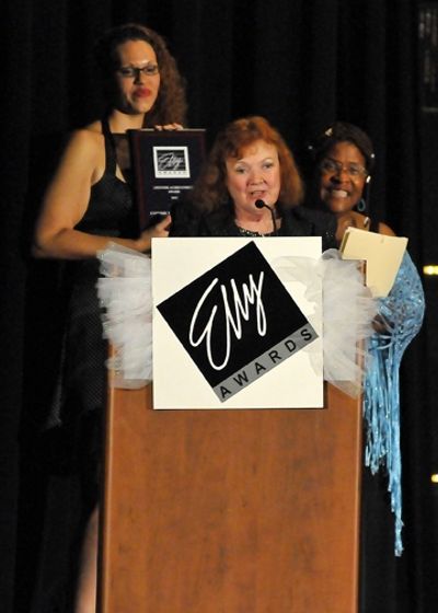 Connie Mockenhaupt of Sutter Street Theatre receives a lifetime achievement award at  Photo
