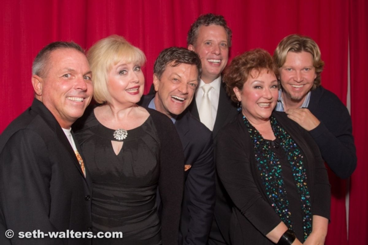 Matt Berman, Sally Mayes, Jim Caruso, Billy Stritch, Sharon Montgomery and Mark Payne at 
