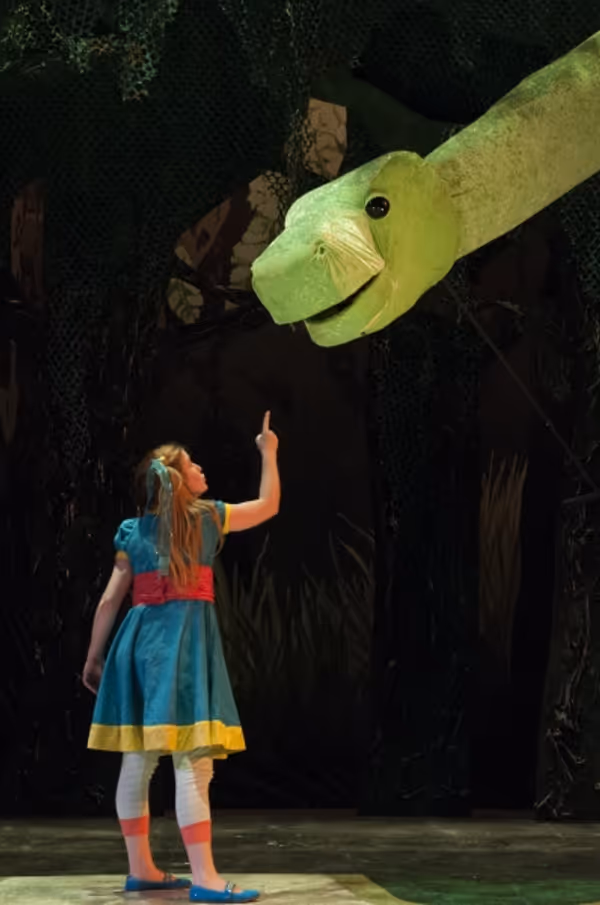 Lulu (Casie Platt) refuses to take no for an answer from Mr. B (Vaughn Irving). Photo