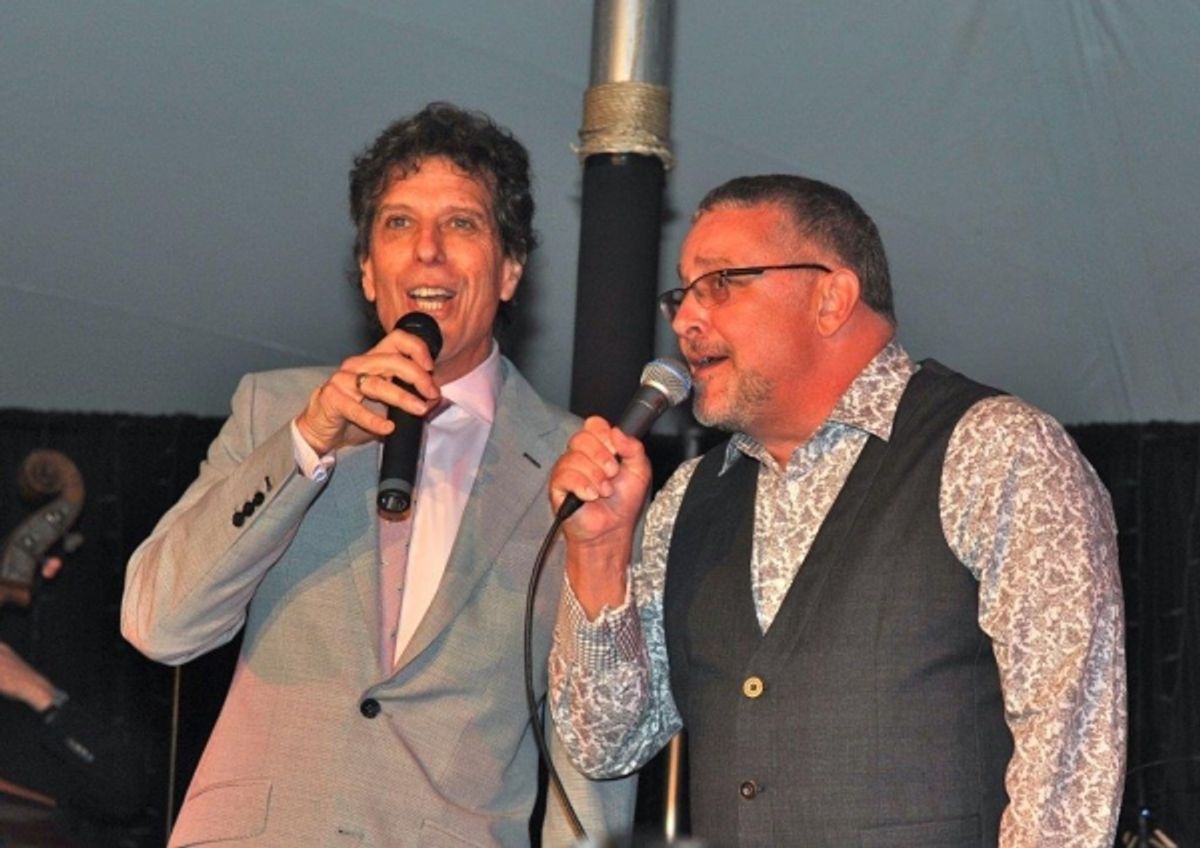 Co-hosts Jonathan Brielle and Michael Bush at 