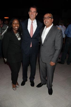 Hempstead Councilwoman Viviana Russell, Tom Suozzi, Cyrus Hakakian Photo