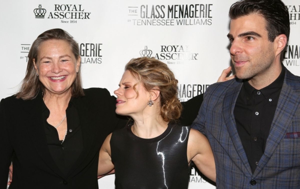 Cherry Jones, Celia Keenan-Bolger and Zachary Quinto  at 
