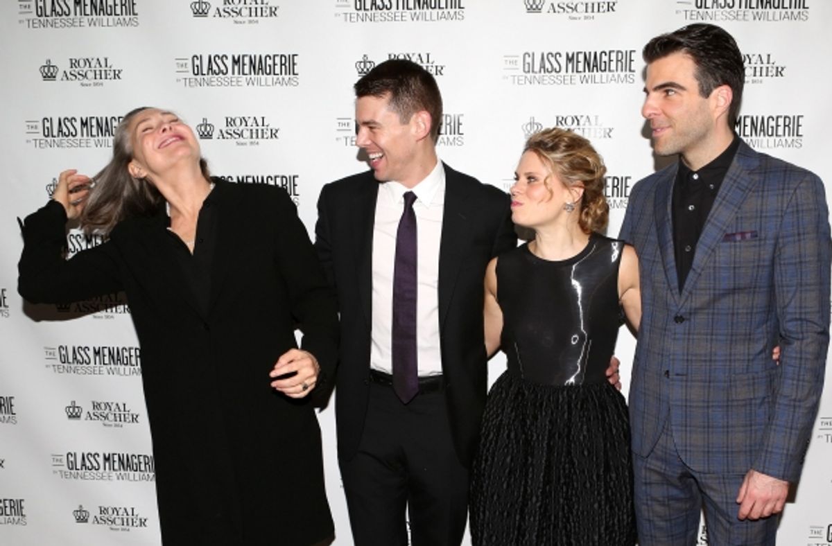 Cherry Jones, Brian J. Smith, Celia Keenan-Bolger and Zachary Quinto at 
