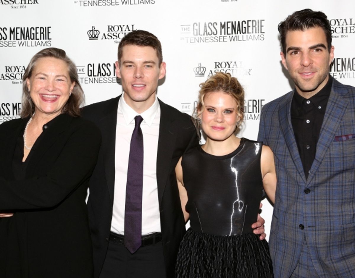 Cherry Jones, Brian J. Smith, Celia Keenan-Bolger and Zachary Quinto  at 
