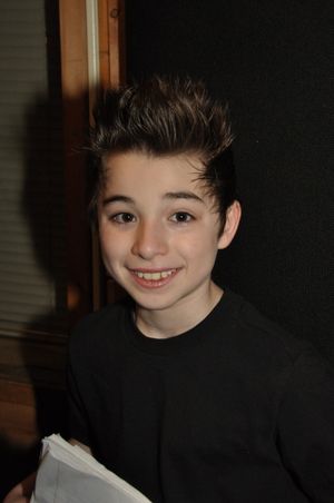 Cameron Colley from Kinky Boots lending moral support to his brother Joshua Colley fr Photo