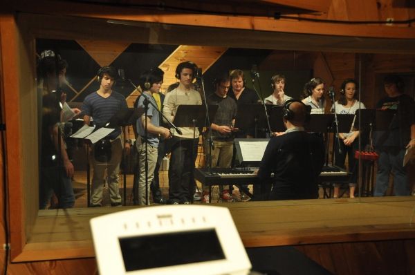 Stenen Maolone (Musical Director) conducting David Guzman, Andy Richardson, Iain Youn Photo