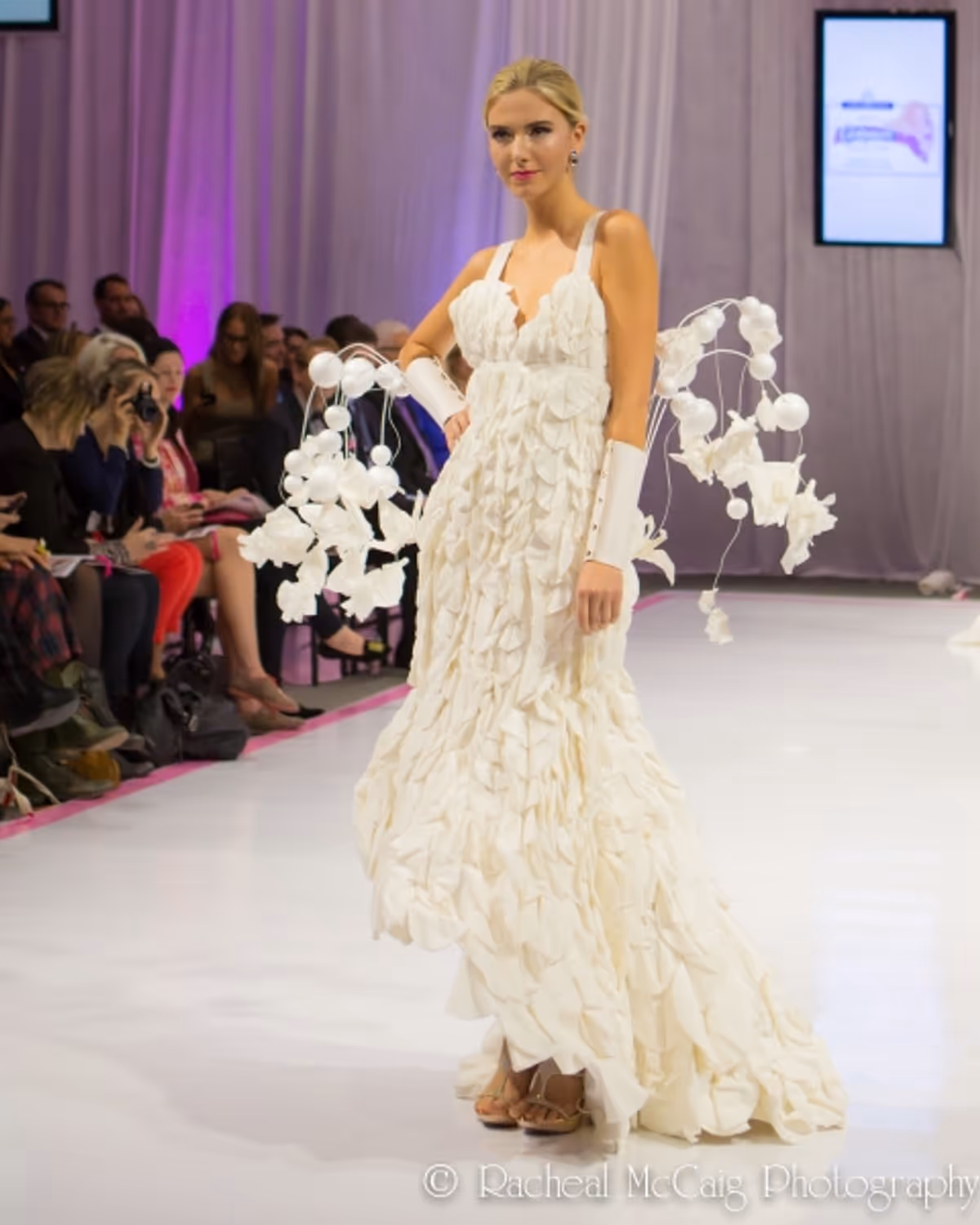 Christopher Paunil at Cashmere's 10th Anniversary Gala features Bathroom Tissue Dresses on the Red Carpet