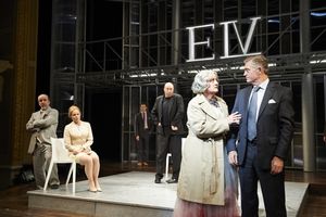 Laurie Birmingham (front, left as Queen Margaret) and David Anthony Smith (front, right as the Duke of Buckingham) @ BroadwayWorld Laurie Birmingham (front, left as Queen Margaret) and David Anthony Smith (front, rig Photo