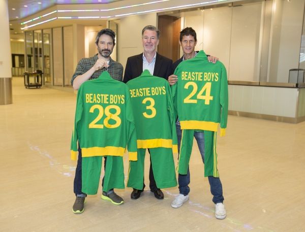 Adam Horovitz and Mike D of the Beastie Boys, former heavyweight champ Larry Holmes a Photo