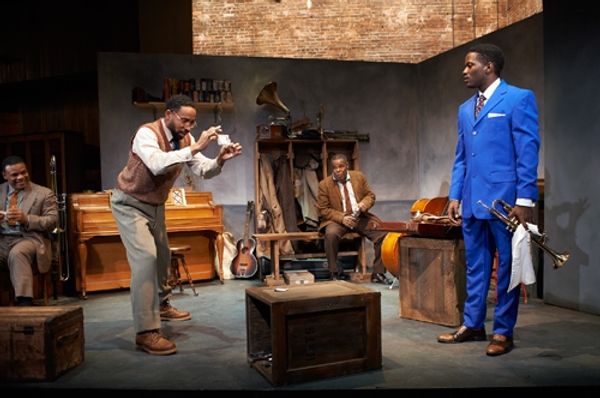 Toledo (Kevin Carroll*) makes a bet with Levee (Warner Miller*) about whether Levee c Photo