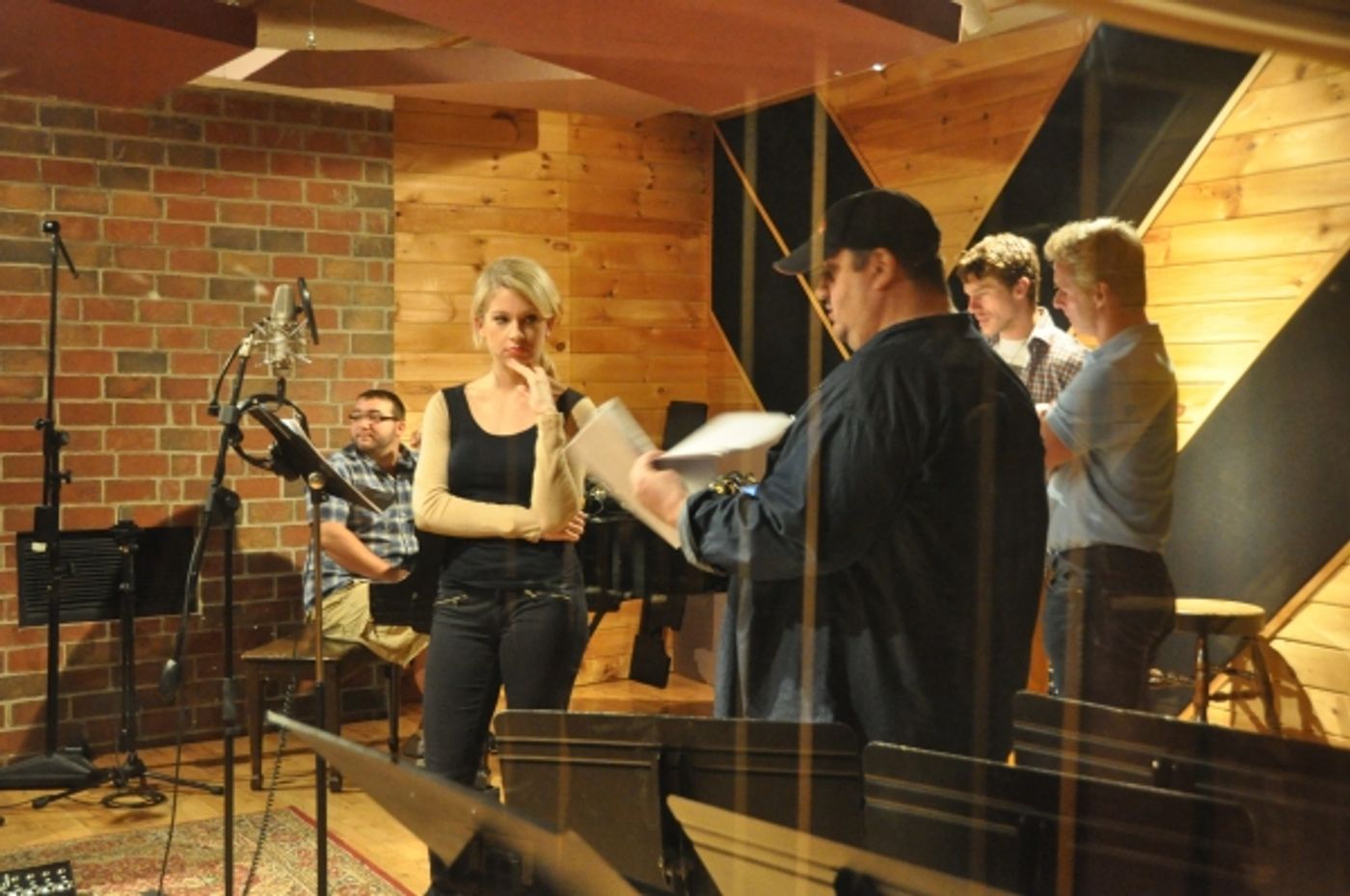 Exclusive Photo Coverage: In the Recording Studio with Cast of CHICAGO for Carols For A Cure  Image