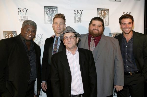 Harrison White, Christopher Hanke, Jorge Garcia and James Wolk stand behind Skylight  Photo