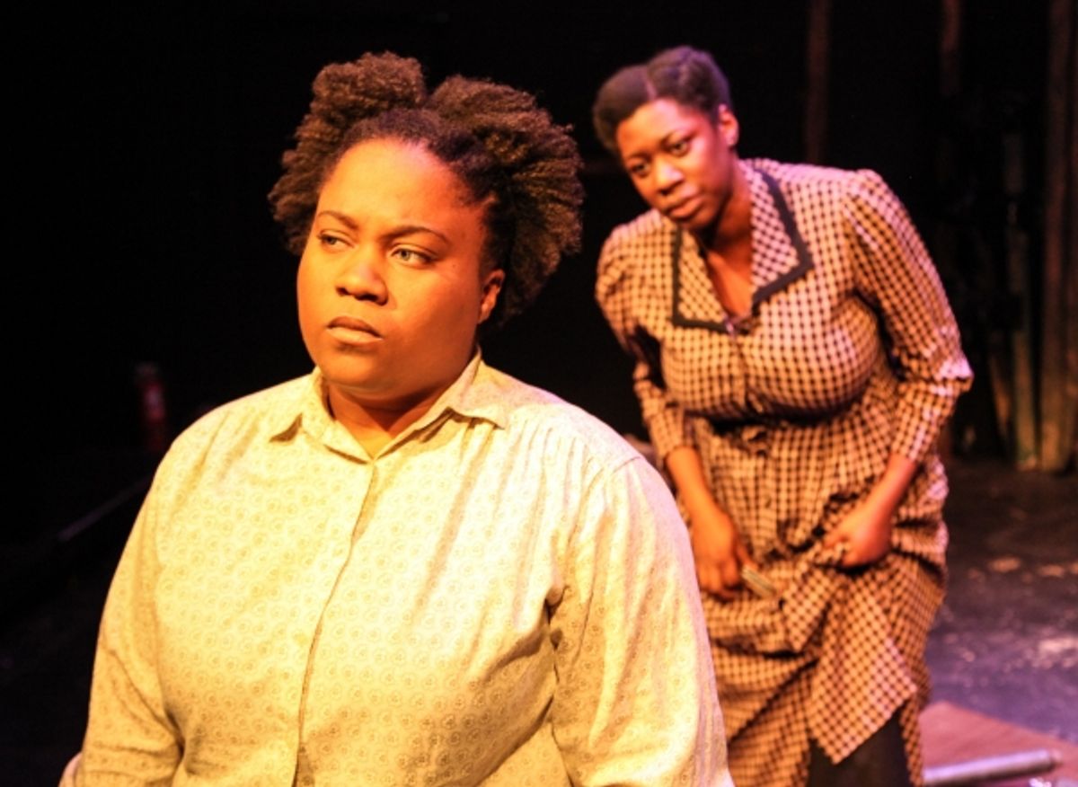 BrittneyLove Smith (as Ida B. Wells) with Echaka Agba at 