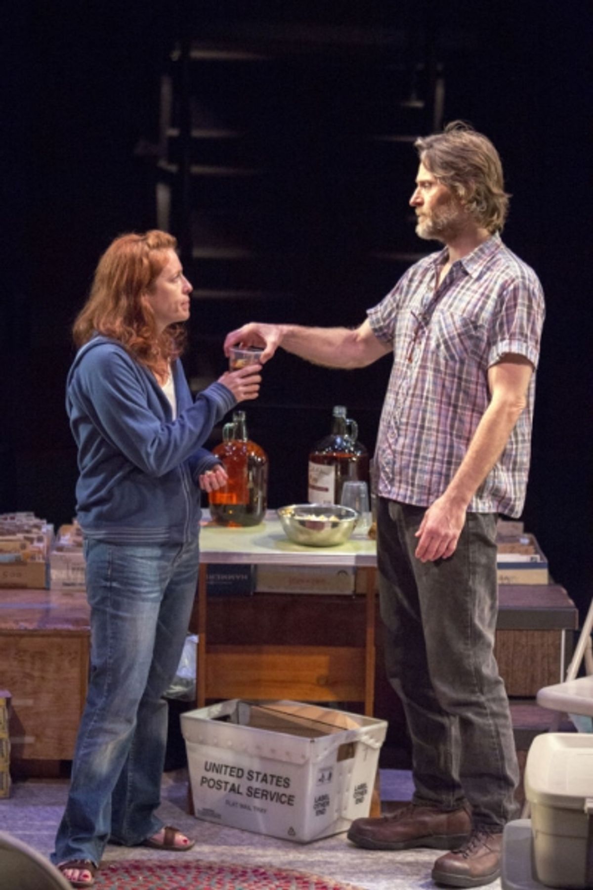 Eva Kaminsky as QZ and Michael Laurence as Bryan  at 