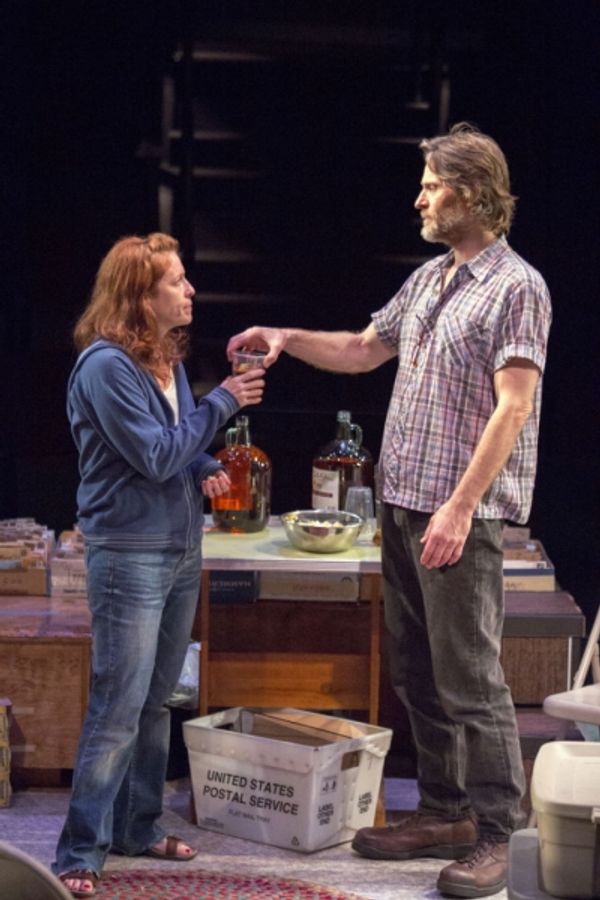 Eva Kaminsky as QZ and Michael Laurence as Bryan  Photo