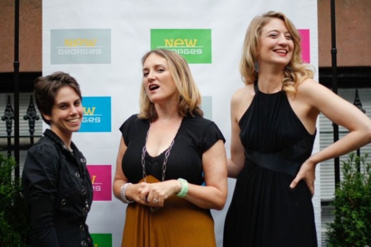 Audrey Resident Jen Silverman, New Georges Producing Artistic Director, Susan Bernfield, Heidi Shreck  at 