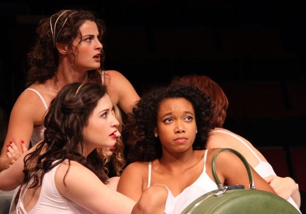 Marisa Desa  as Olympia (lower left), Briana Maia as Lydia (right) and Olivia Saccoma Photo