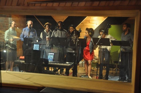 Jason Michael Webb (Musial Director) with Jamie LaVerdiere, John Jellison, Ephraim M. Photo
