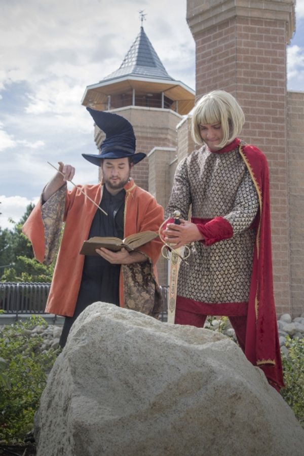 Justin Stockett is Merlin and Aaron James is Arthur  Photo