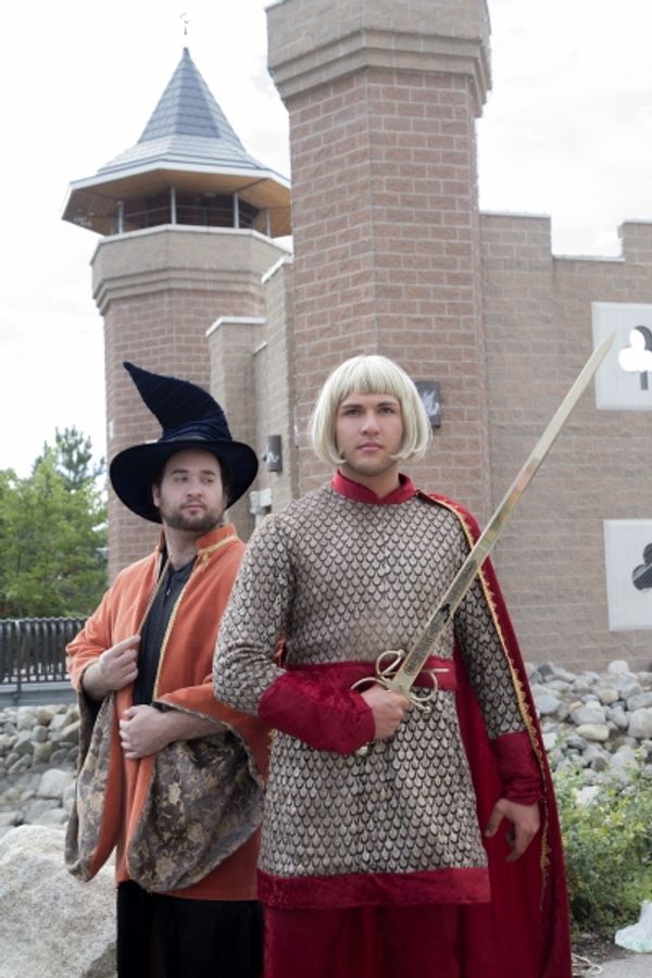 Justin Stockett is Merlin and Aaron James is Arthur  Photo