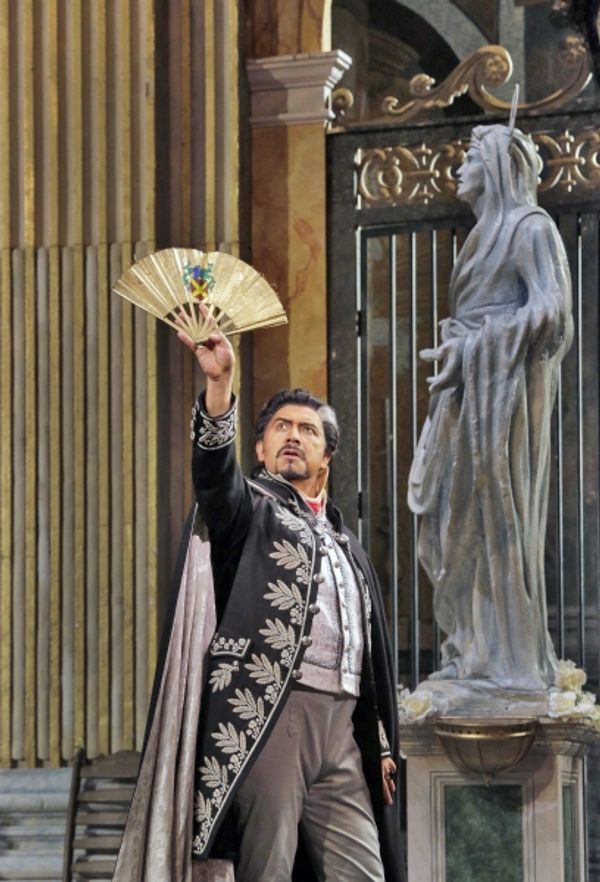 Luis Ledesma performs the role of Baron Scarpia Photo