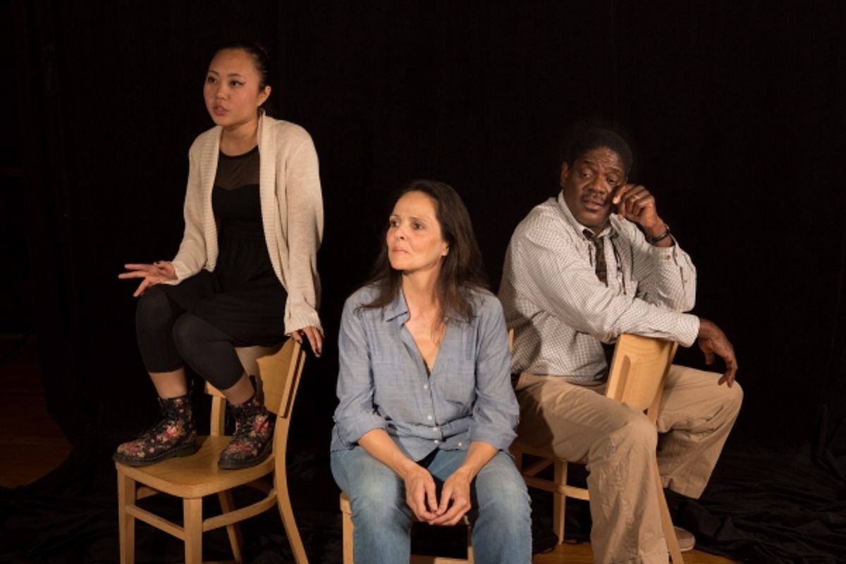 Theresa Nguyen, Mariela Lopez-Ponce, Johnny Lee Davenport, photo by Mark S. Howard at 