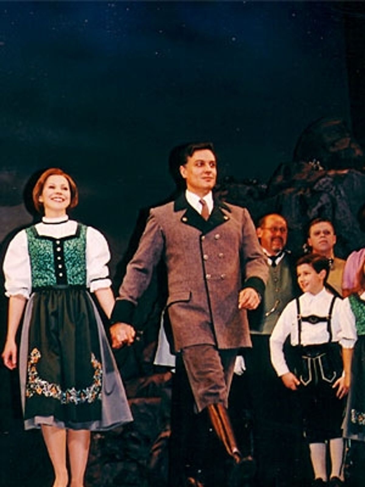 Amanda Watkins, Robert Cuccioli and Nick Jonas (Sound of Music: Opening Night 2003) at 