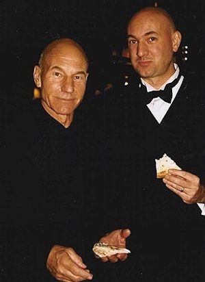 Patrick Stewart and Daniel Stewart (Tony Party Central 2004) Photo