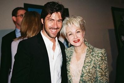 Kyan Douglas and Cyndi Lauper (Cyndi Lauper attends PFLAG Dinner 2005) Photo