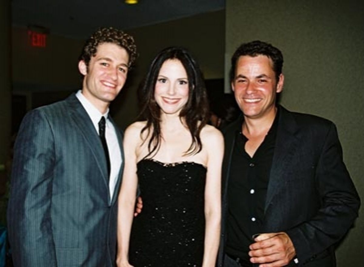 Matthew Morrison, Mary Louise Parker and Adam Guettel (Tony Awards After Party 2005) at 