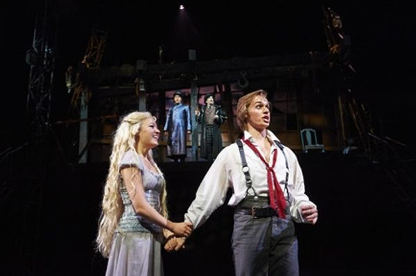 Clare Howes Eisentrout (left, as Johanna) and Zach Adkins (right, as Anthony Hope)  Photo