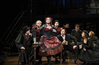 Actor Sara M. Bruner (as Mrs. Lovett) stars in the Great Lakes Theater production of  Photo
