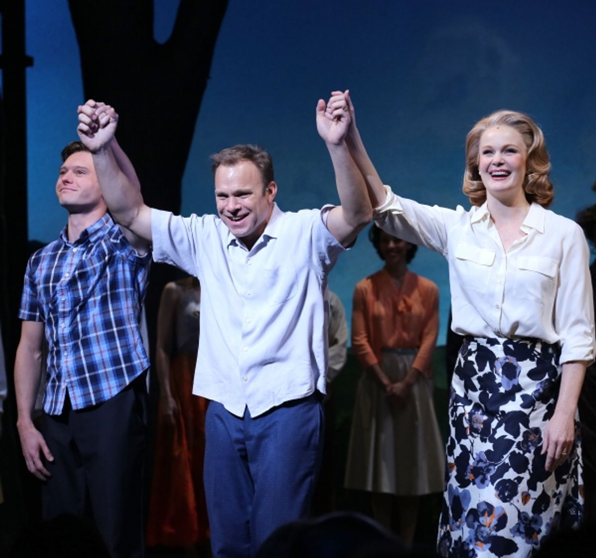 Bobby Steggert, Norbert Leo Butz and Kate Baldwin  at 