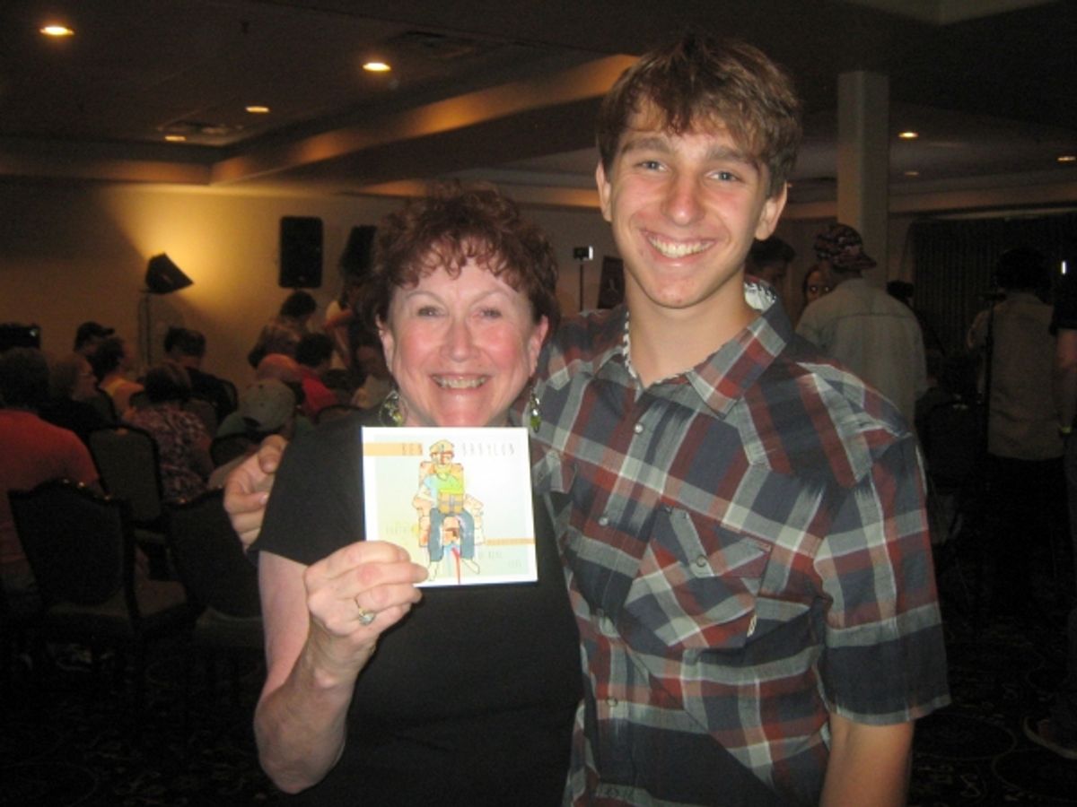 Singer/songwriter Ben Babylon with conference attendee Gloria Noble of Tucson, Arizona. at 
