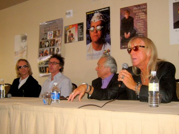 The Elton John Band answers questions from fans at Elton Expo 2013. L-R: Kim Bullard, Photo