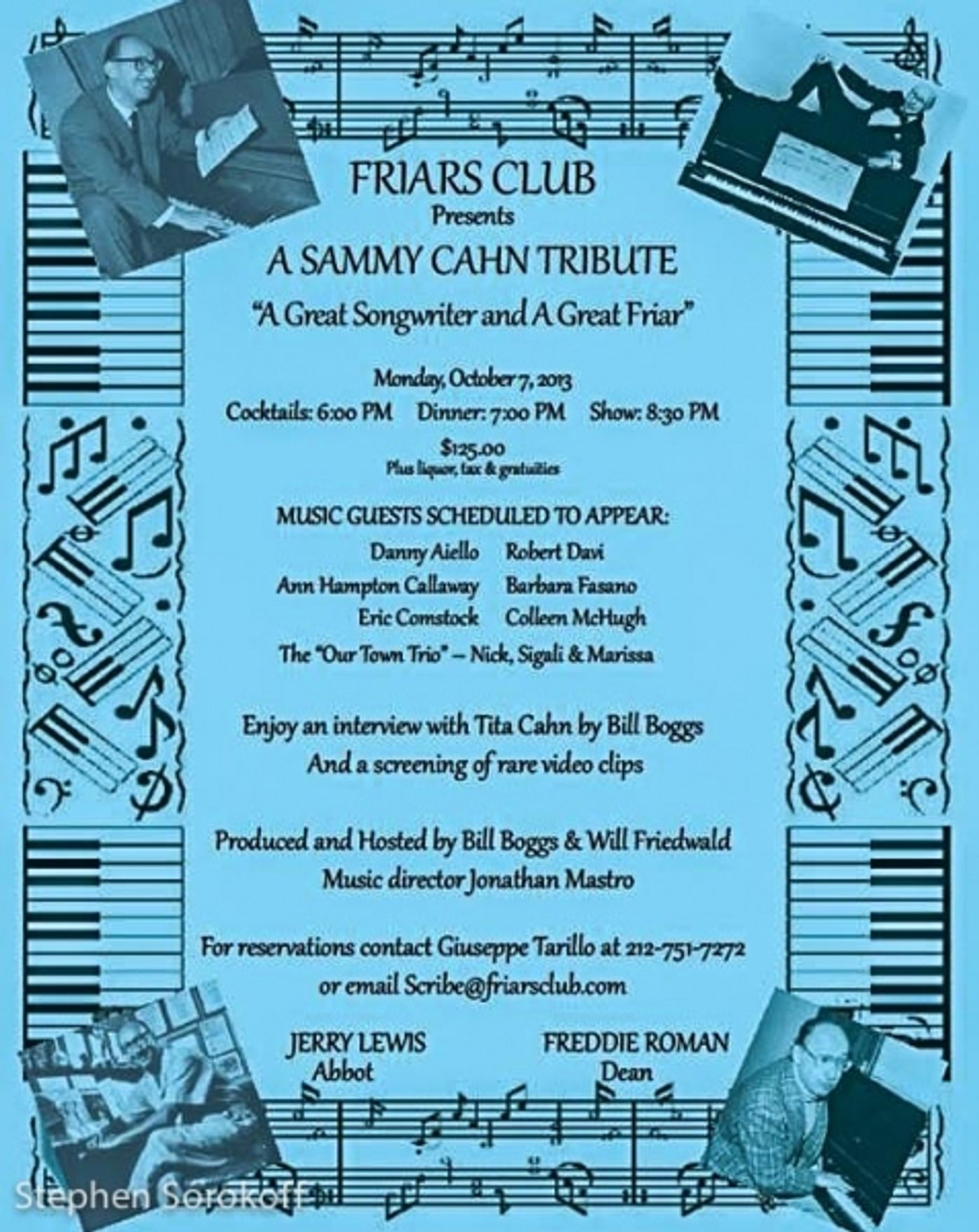 Photo Coverage: Friars Club Hosts Sammy Cahn Tribute  Image