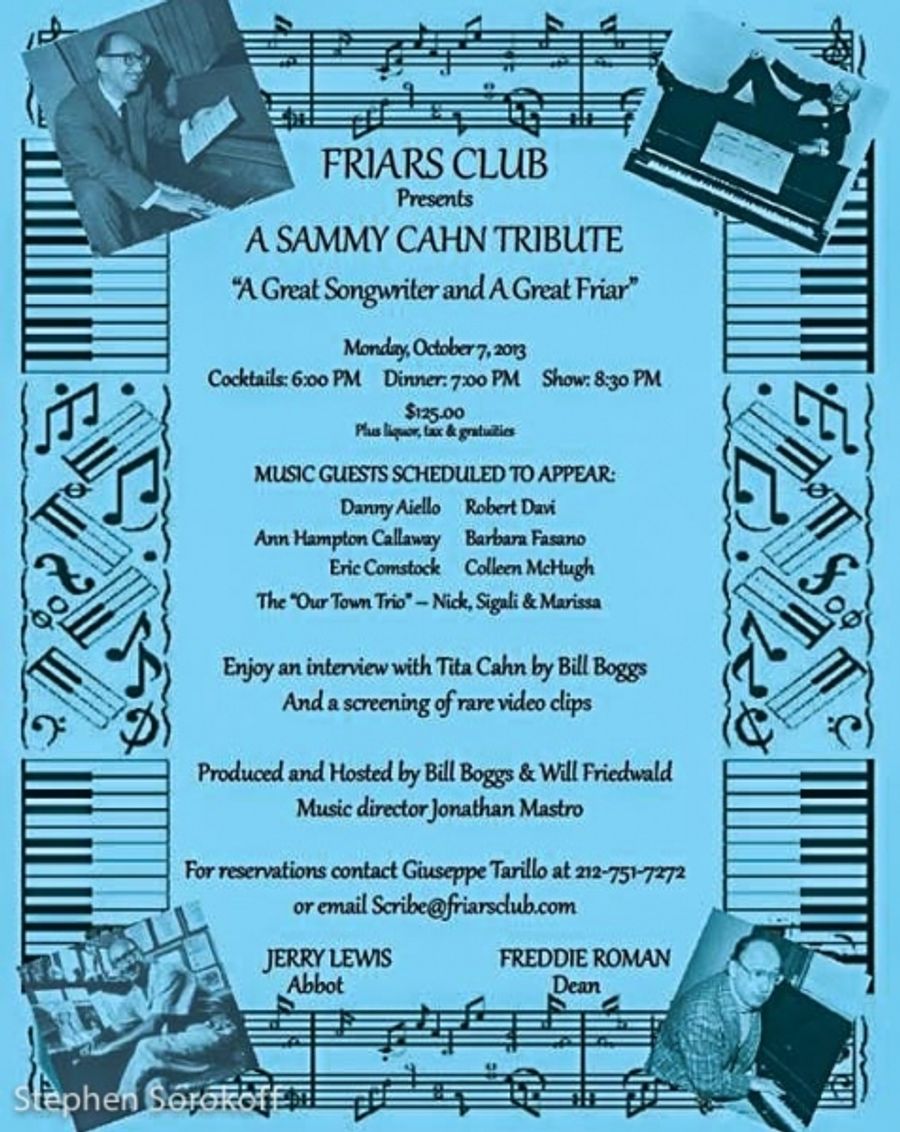 Photo Coverage: Friars Club Hosts Sammy Cahn Tribute Image