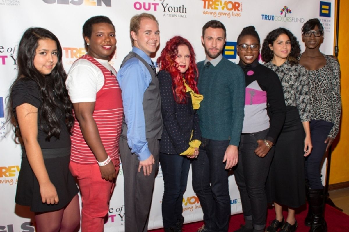 Paulina Aldaba, Christian Joseph-Bradford Ross, Lliam Arne, Cyndi Lauper, Alyx Steadman, Shontay Richardson, Marcel Salas, Zizi Phillips at 