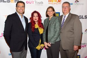 Steven Guy, Cyndi Lauper, Jane Clementi, Joseph Clementi Photo