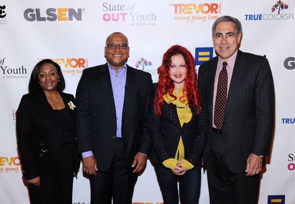 Natalie Herron, Marcus Mabry, Cyndi Lauper and Michael Golden Photo