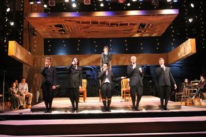 The Boys of Spring Awakening -- from left first row: Bryan Dougherty (Hanschen), John Photo