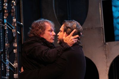 Bo Foxworth as Alcippe, Jonathon Lamer as Philiste Photo