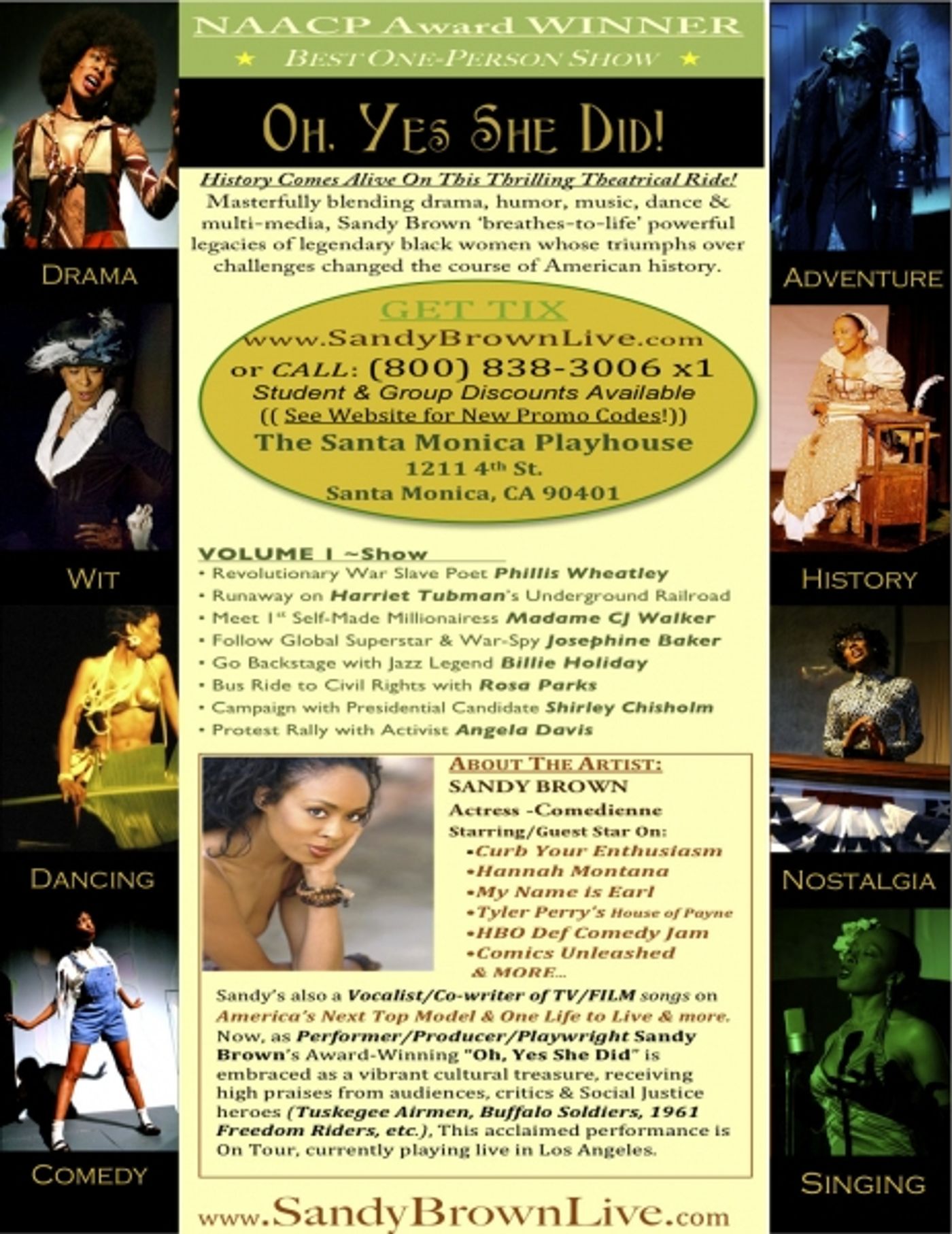 Photo Flash: Sandy Brown's Oh, Yes She Did! Comes to Santa Monica Playhouse Image