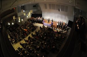The candlelight vigil hosted by FordÃ¢â‚¬â„¢s Theatre Society in honor of M Photo