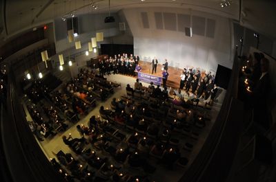 The candlelight vigil hosted by FordÃ¢â‚¬â„¢s Theatre Society in honor of M Photo