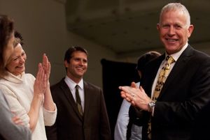 Dennis Shepard with Ford’s Theatre Society “The Laramie Project†cast members Kimberly Schraf and Chris Stezin @ BroadwayWorld Dennis Shepard with Ford’s Theatre Society “The Laram Photo