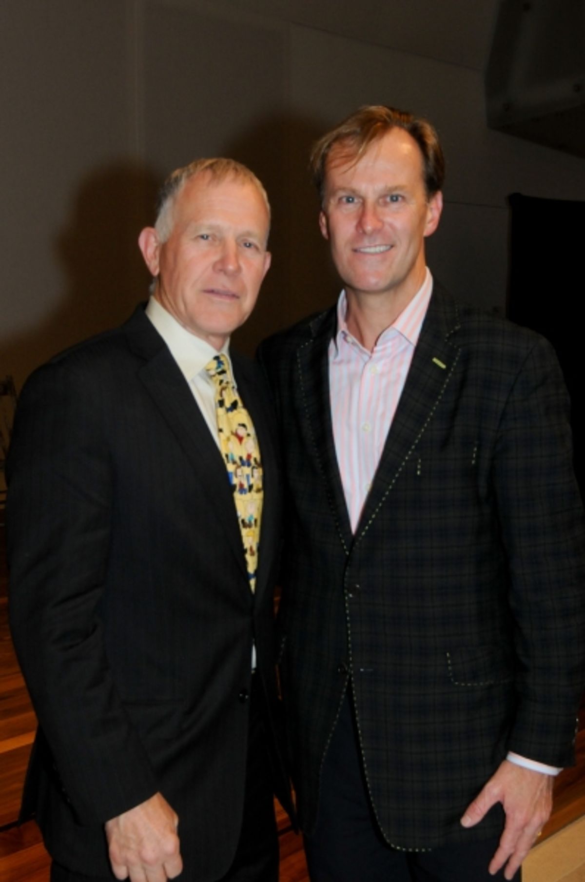 Dennis Shepard with FordÃ¢â‚¬â„¢s Theatre Society Director Paul R. Tetreault at 