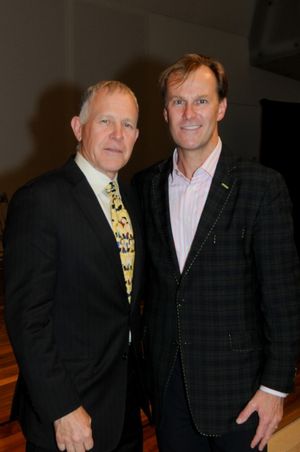 Dennis Shepard with FordÃ¢â‚¬â„¢s Theatre Society Director Paul R. Tetreaul Photo